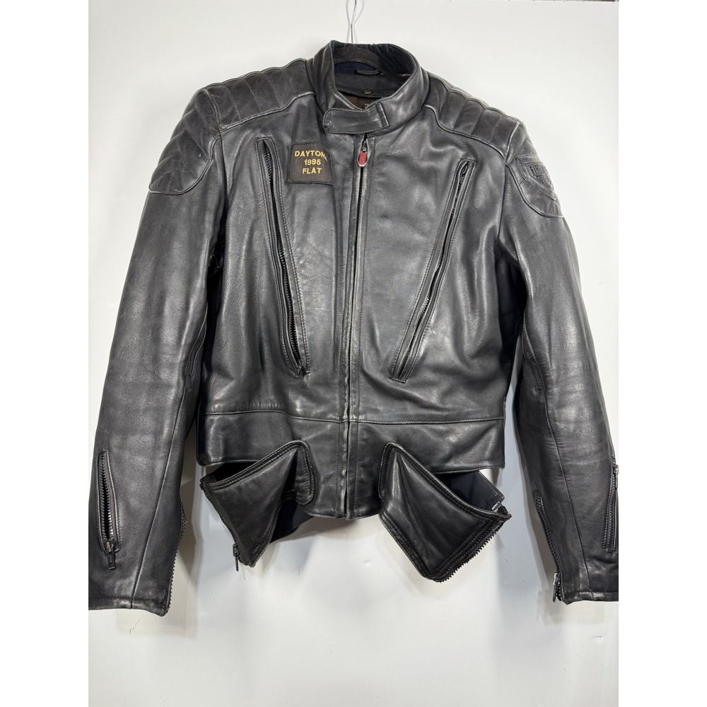 FirstGear Hein Gericke Leather Racing Jacket Mens 46 Armored Vented Thermoliner